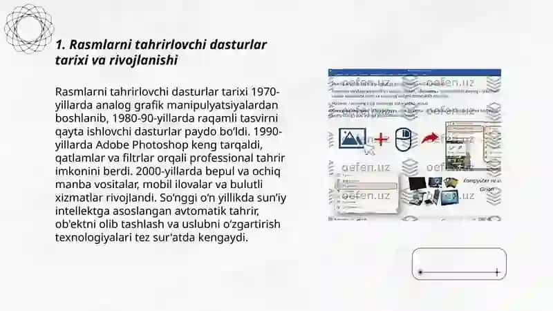 Rasmlarni tahrirlovchi dasturlar tarixi va rivojlanishi 3