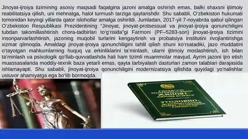 Jinoyat-ijroiya qonunchiligini takomillashtirishning asosiyyoʻnalishlari 3