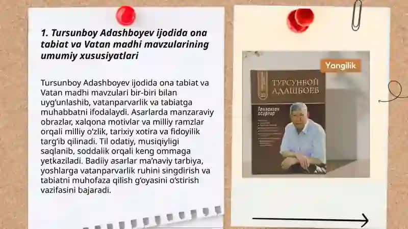 Tursunboy Adashboyev ijodida ona tabiat va Vatan madhi 3