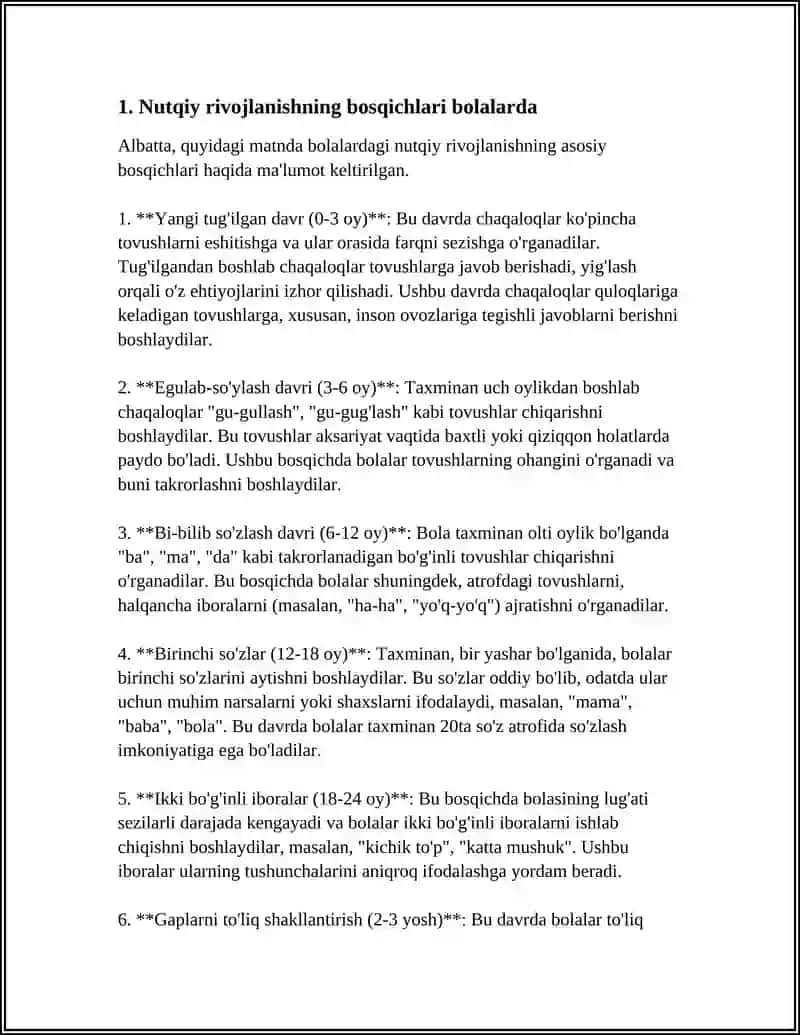 BOLALARDA NUTQ BUZILISHINING XUSUSIYATLARI 3