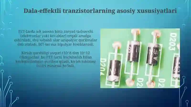 Dala-effektli tranzistorlarning asosiy xususiyatlari 3