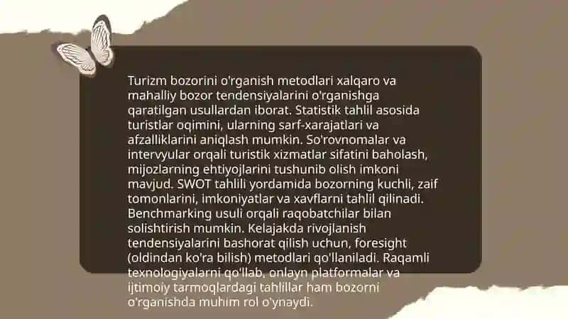 Turizm Rivojlanishini Prognozlashtirish Usullari 3
