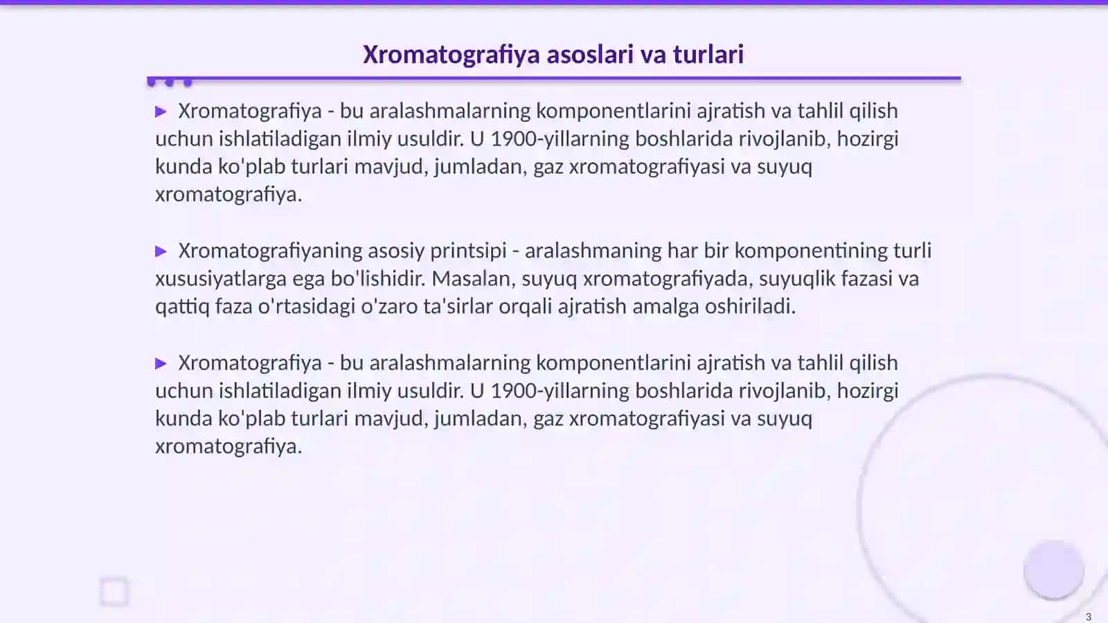 Xromatografiyaning tibbiy izlanishlardagi imkoniyatlari 3