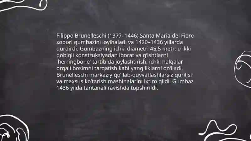 Uygʻonish davri sanʼatida Florensiya meʼmorchiligi 3