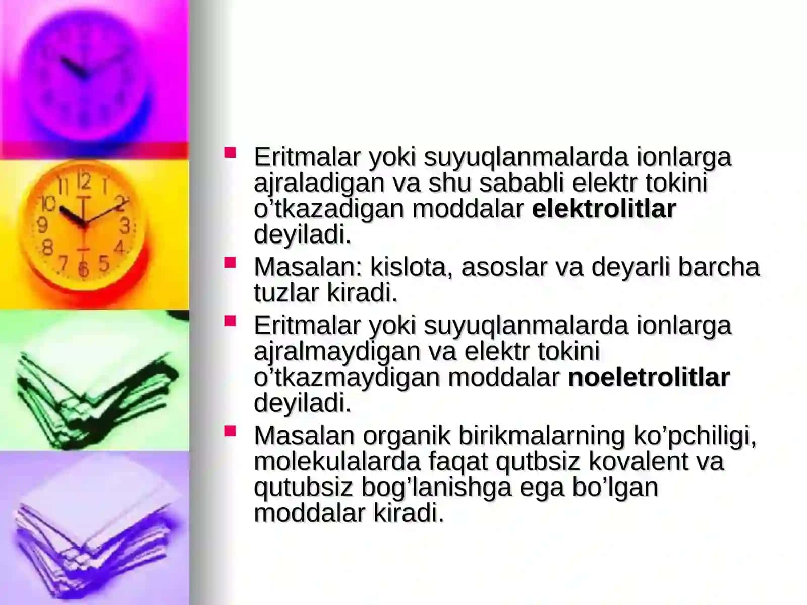 Gidroliz jarayoni. Ion almashinish reaksiyalari 3