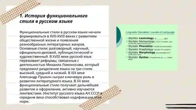 История функционального стиля в русском языке 3