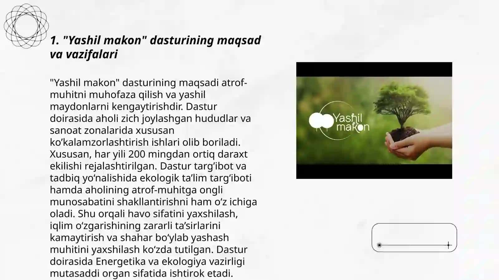 Yashil makon dasturi 3