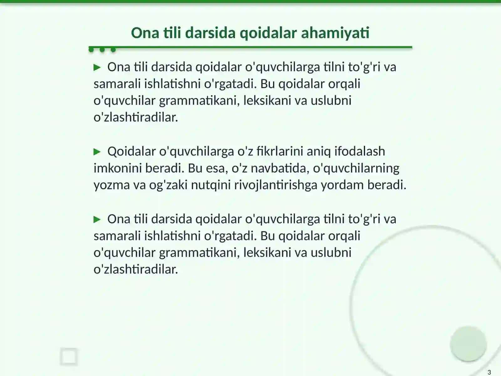 4-sinf 1-qism ona tili darsligida keltirilgan qoidalar ustida ishlash 3