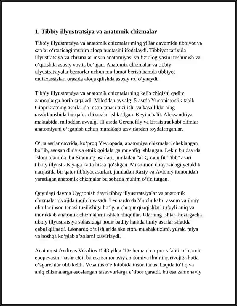 Tibbiy illyustratsiya va anatomik chizmalar 3