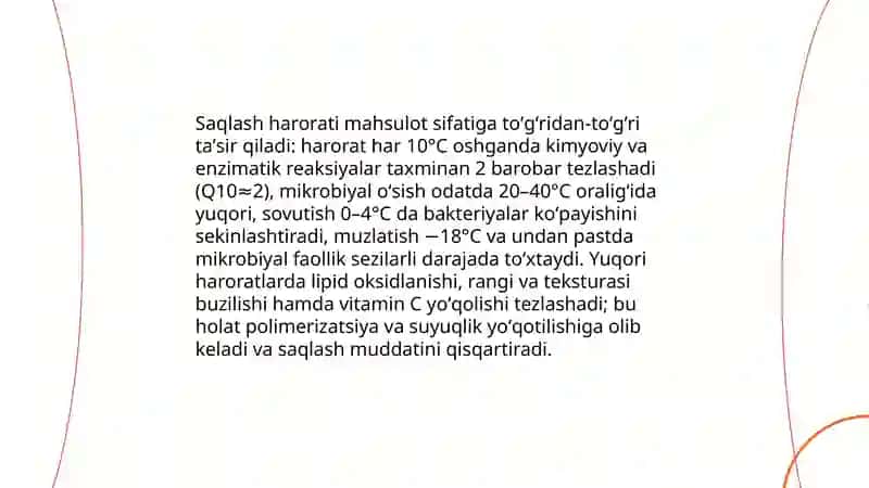 Saqlash paytida mahsulotlar sifatini o'zgarishi va uning sabablari by Jumaboyeva Yorqinoy Soxibjon Qizi 3