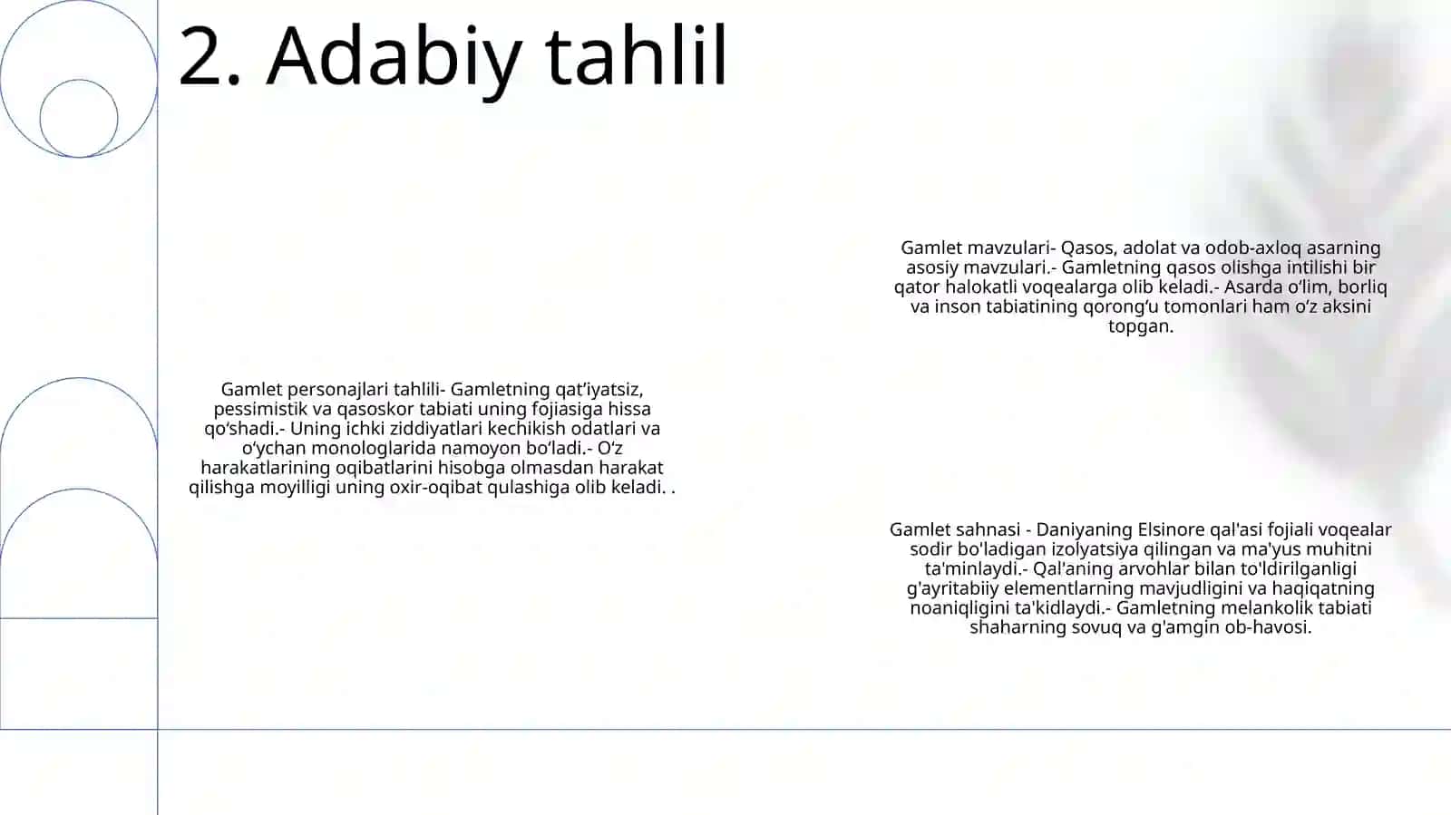 Gamlet: Asaridan Olgan Tasurotlarim 3