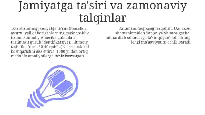 Totemizm, animizm, fetishizm, sehr, magiyalarning qiyosiy tahlili 3