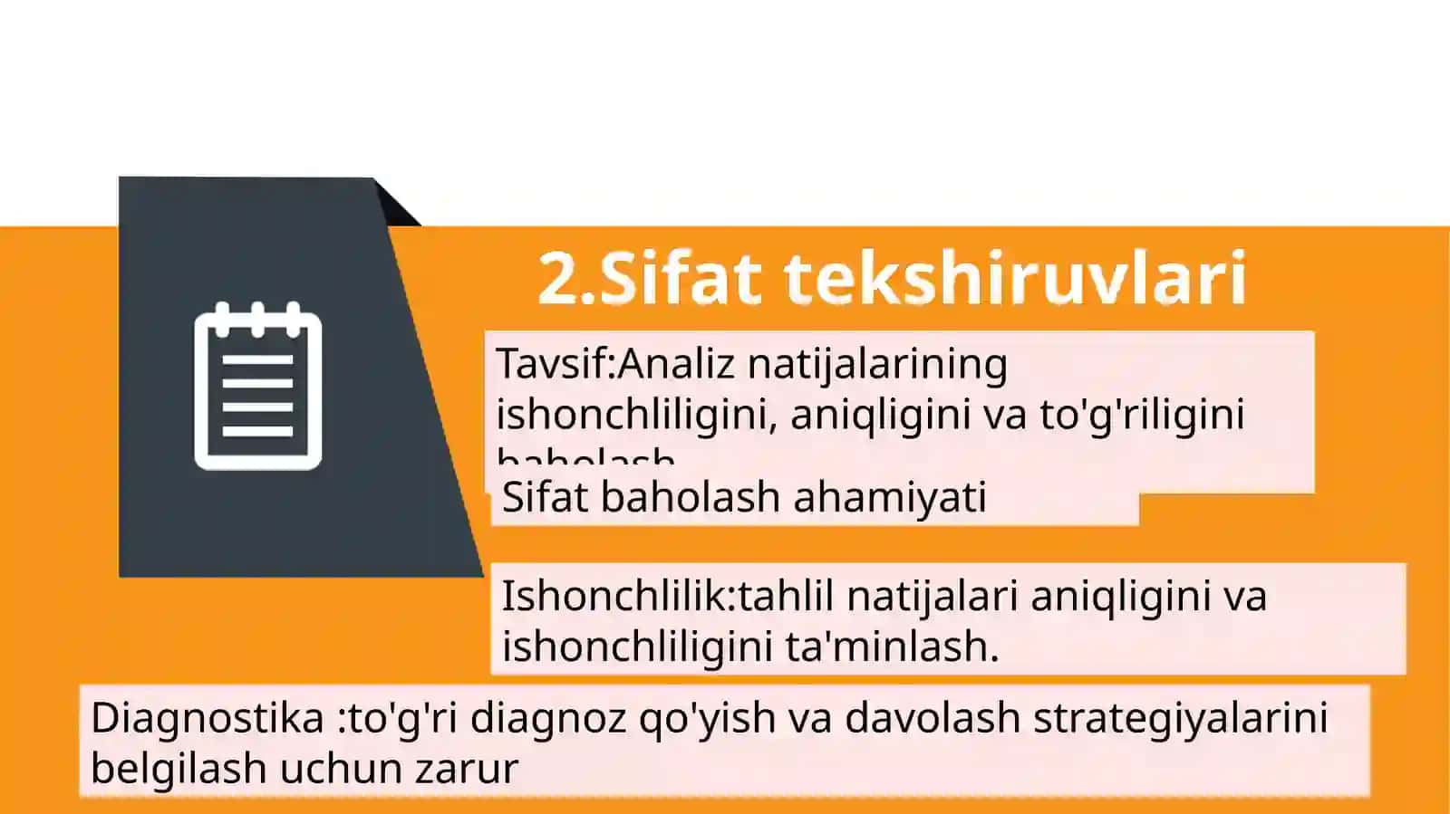 Klinik laborator diagnostikada miqdor va sifat tekshiruvi 3