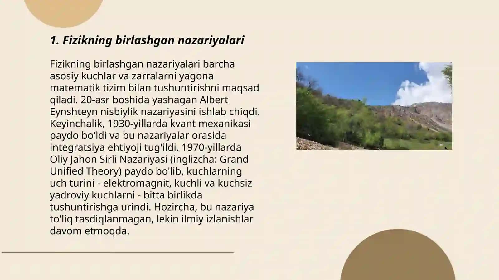 Fizikning birlashgan nazariyalari 3
