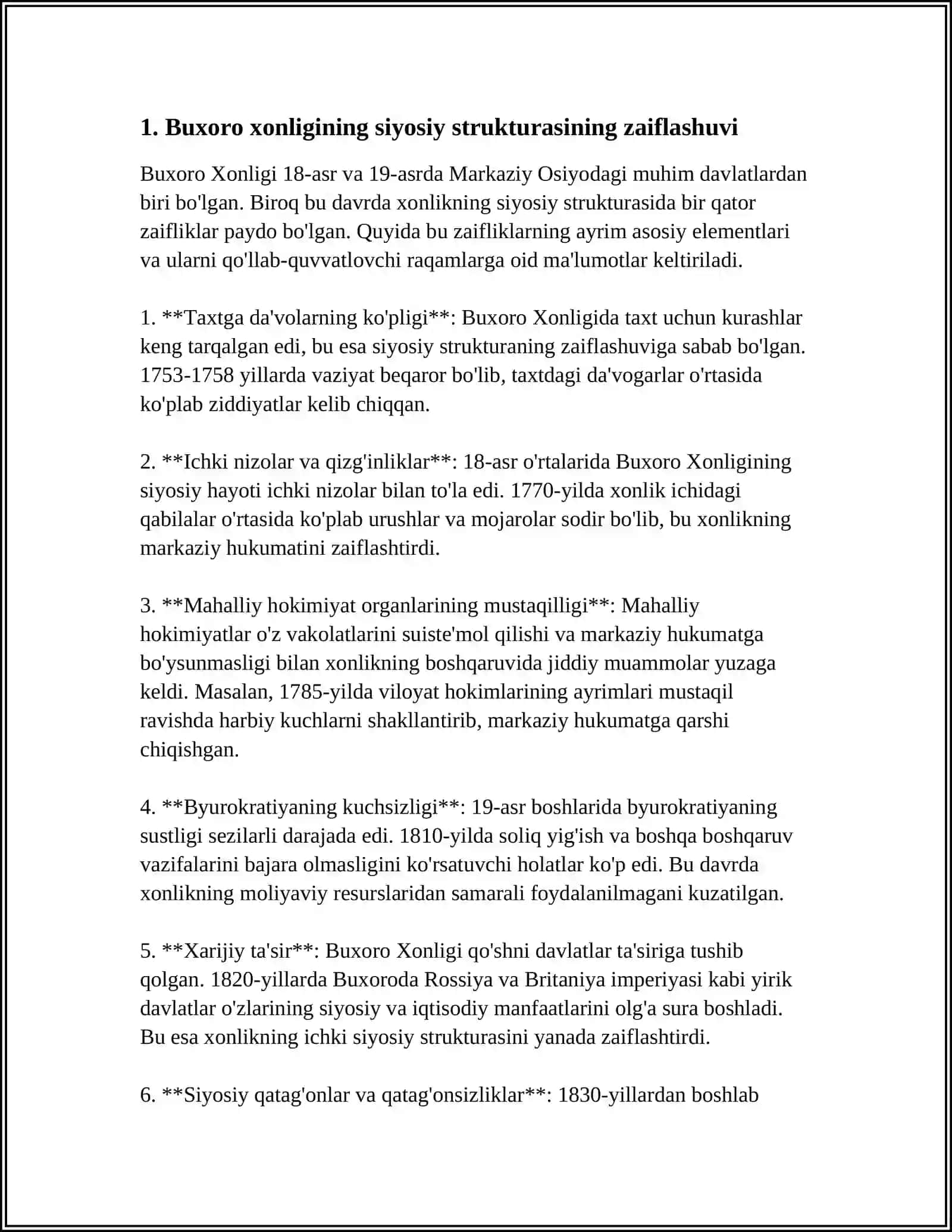 Buxoro Xonligining Siyosiy Inqirozi va Uning Asosiy Xususiyatları 3