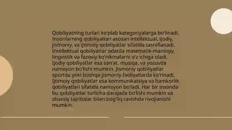 Qobiliyat va uning rivojlanishi 3