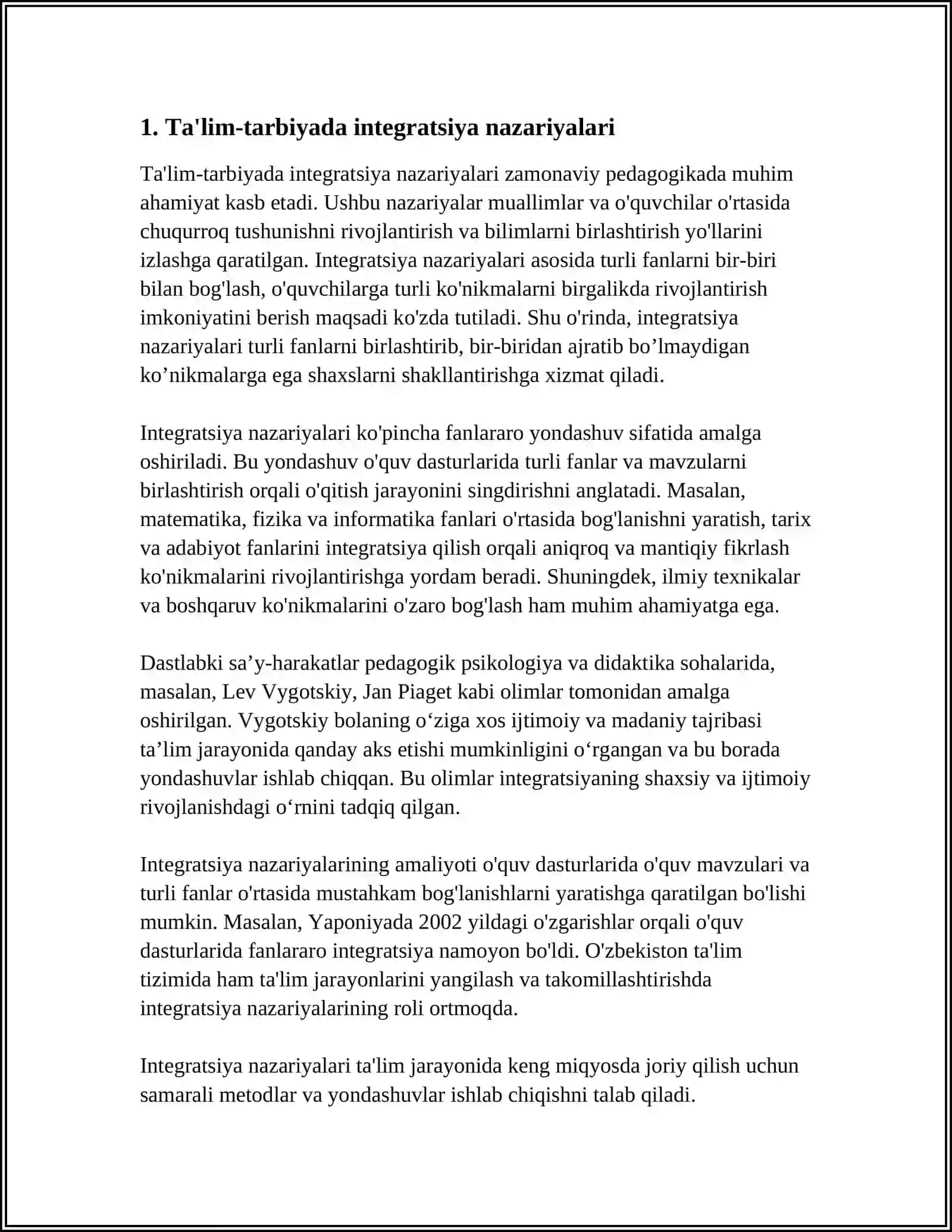 TA'LIM-TARBIYADA INTEGRATSIYANI TAKOMILLASHTIRISH 3