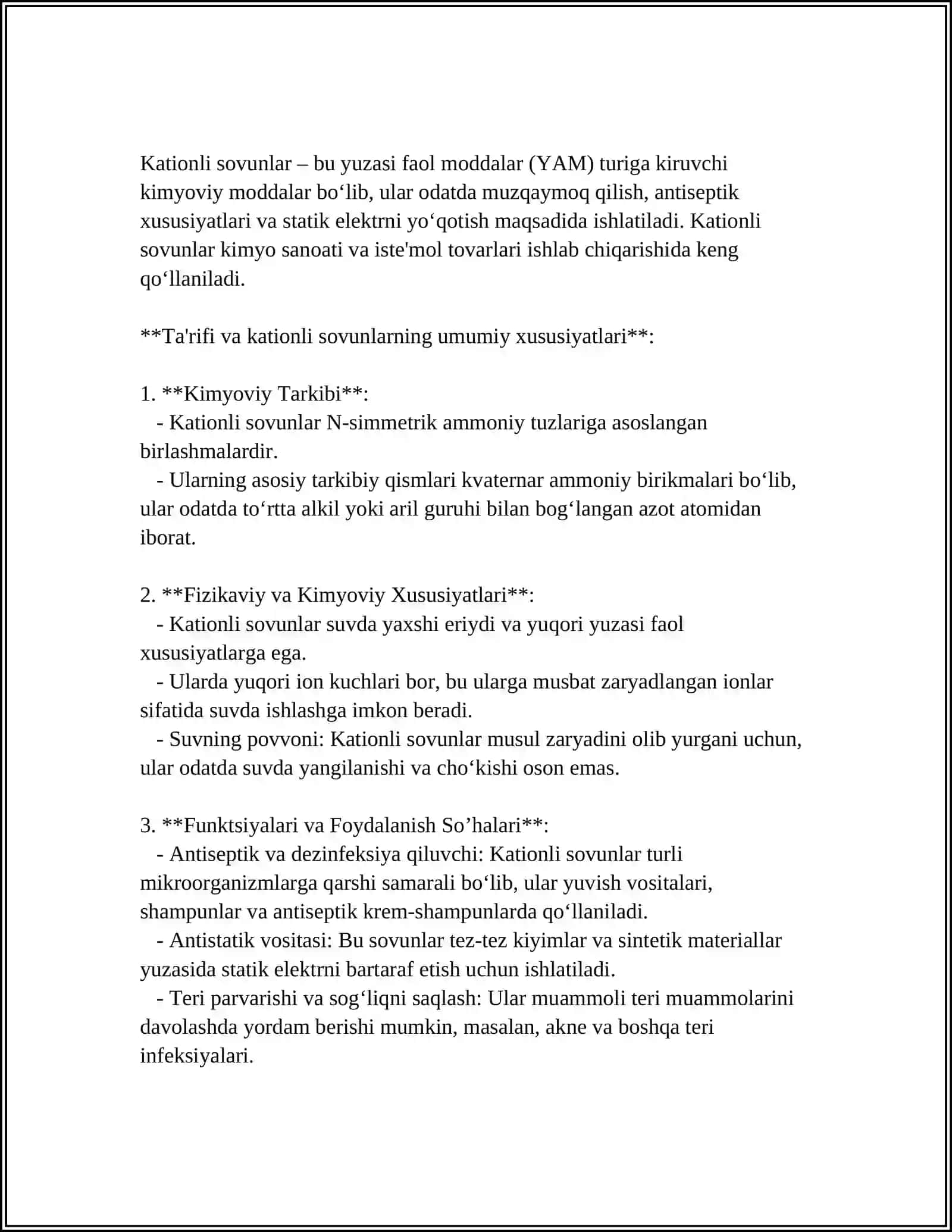 KATIONLI SOVUNLAR 3