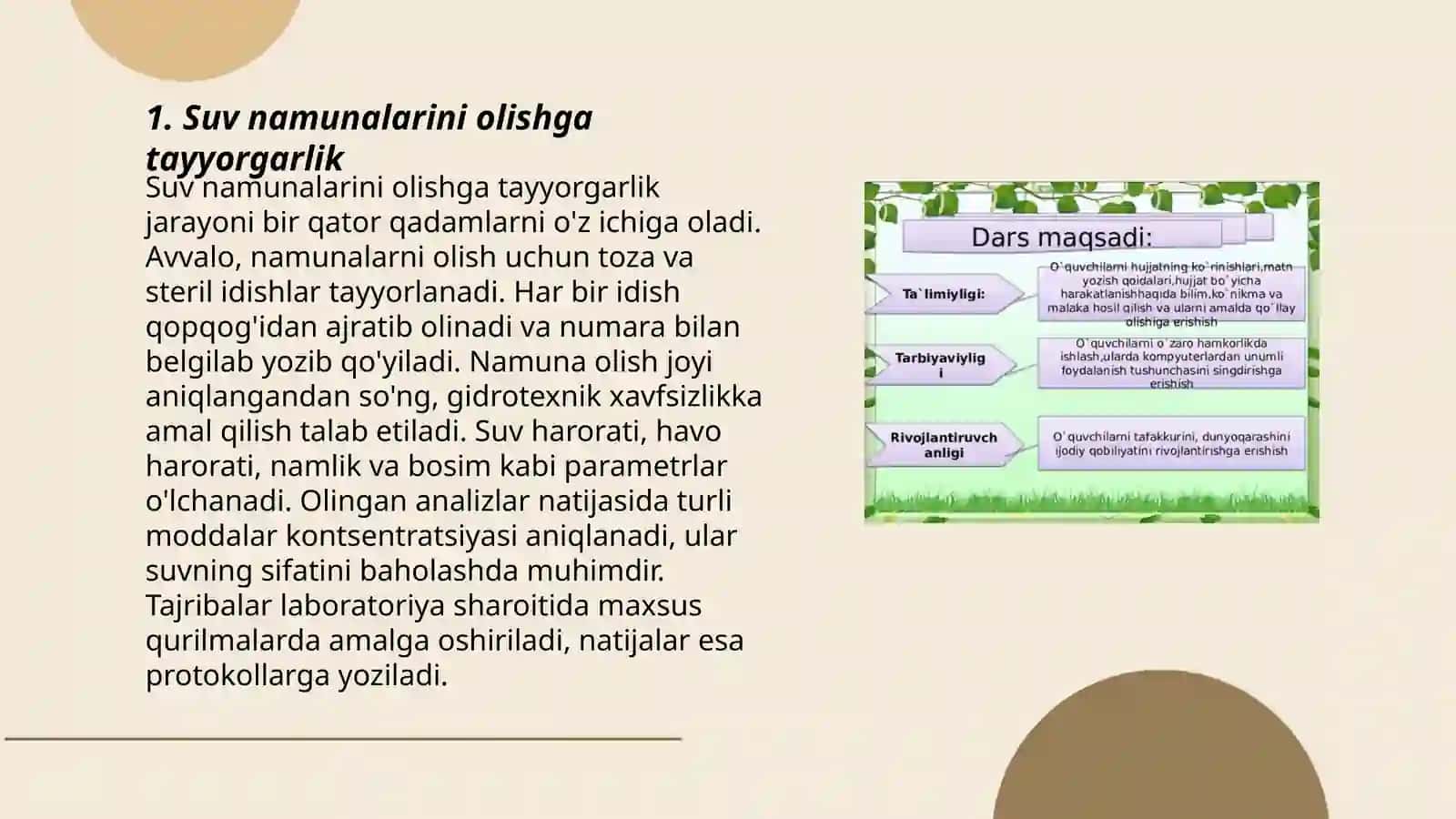 Suv Namunalarini Olish Uslublari 3