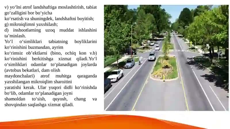 Avtomobil yo’llarini ko’kalamzorlashtirish maqsad va vazifalari 3