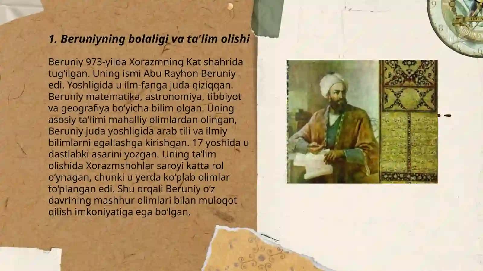 Beruniy hayoti va ijodi 3