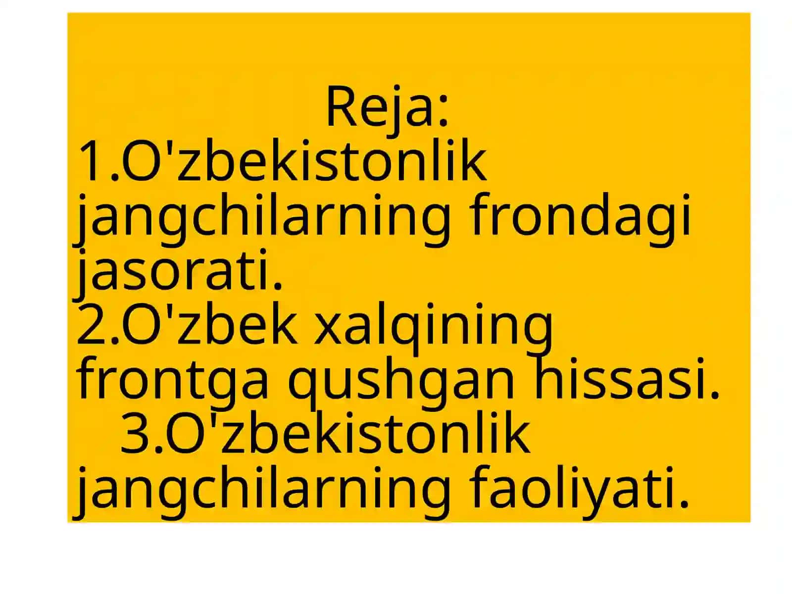 O'zbekistonlik jangchilarning frontdagi faoliyati 3