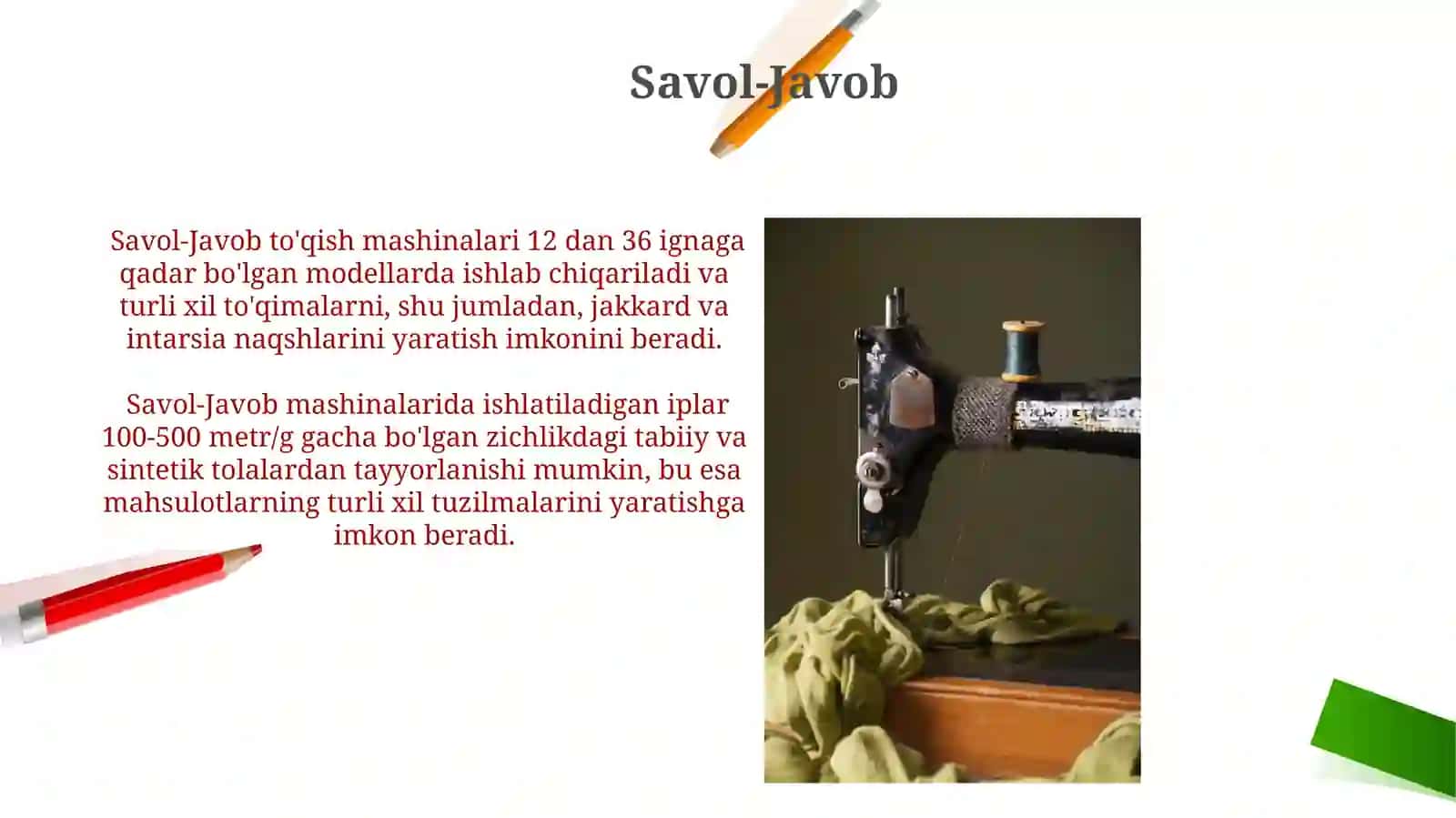 Zamonaviy To'qish Mashinalari 3