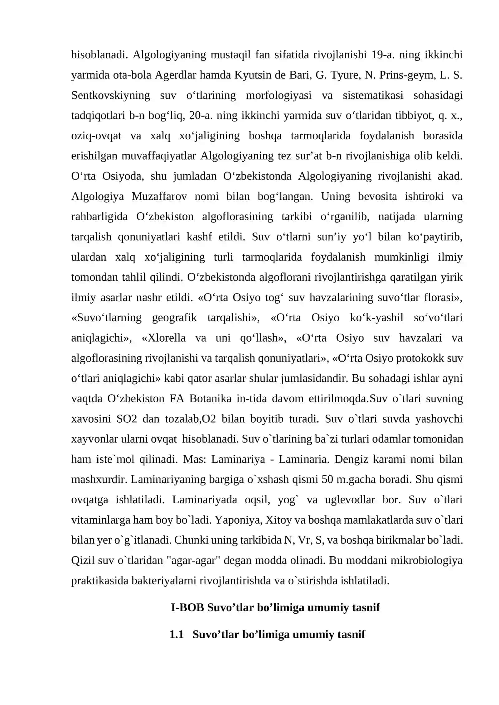 Suvo’tlar bo’limiga umumiy tasnif 3