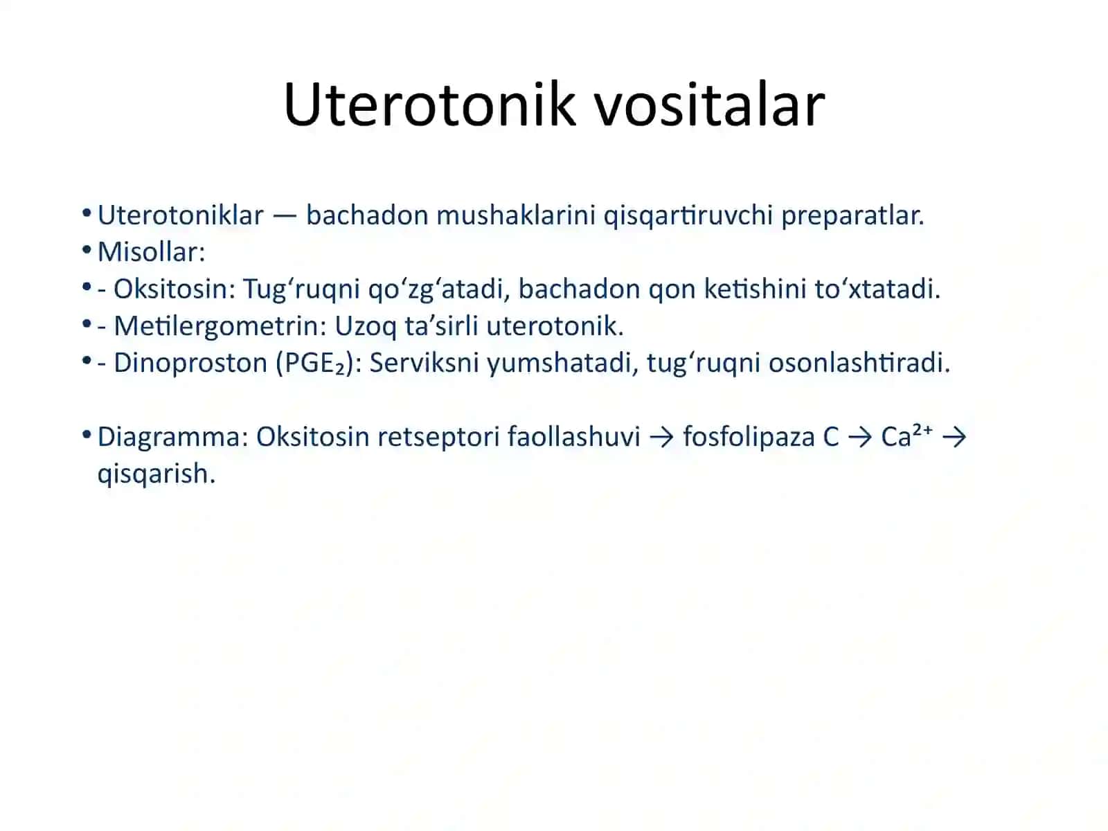 MIOMETRIYGA TA’SIR ETUVCHI VOSITALAR 3