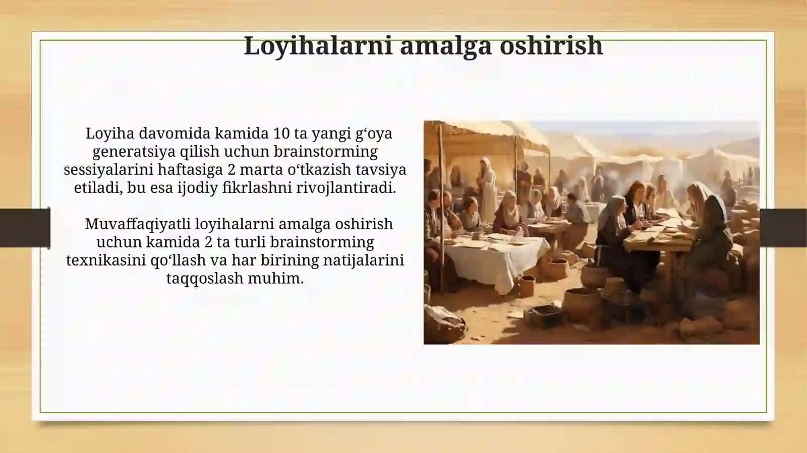 Qadimgi Misr madaniyatini o'qitishda aqliy hujum metodidan foydalanish 3