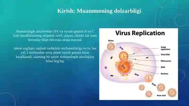 Stomatologik amaliyotda OIV-infeksiyasi va virusli gepatitlarning oldini olish 3