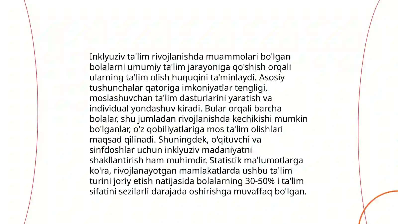 Rivojlanishida muammolari bolgan bolalar uchun inklyuziv talim sharoitida keng talimiy amalyotga joriy etish algoritmlari 3
