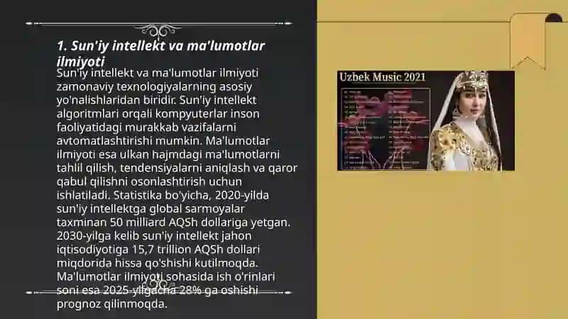 Sun'iy intellekt va ma'lumotlar ilmiyoti 3