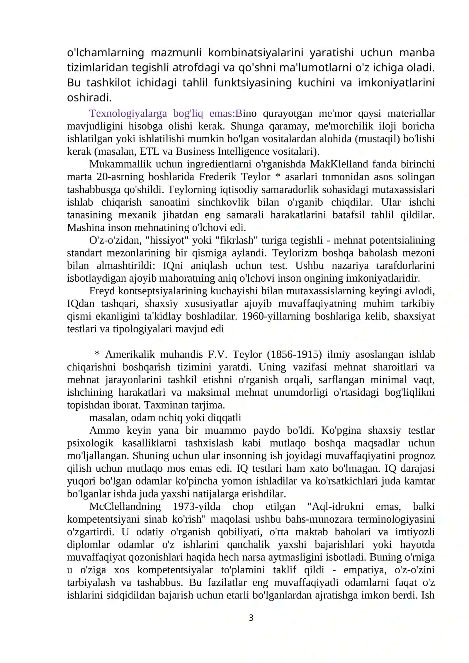 Biznes intellektning axborot va analitik texnologiyalari 3