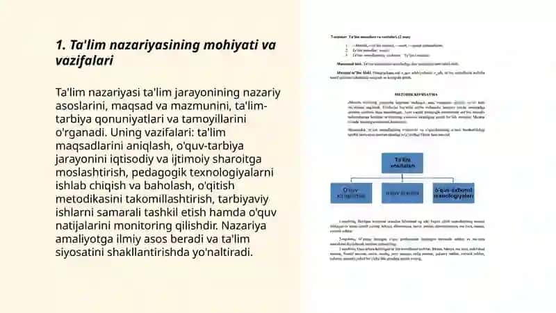 Ta'lim nazariyasi. Ta'lim metodlari haqida umumiy tushuncha 3