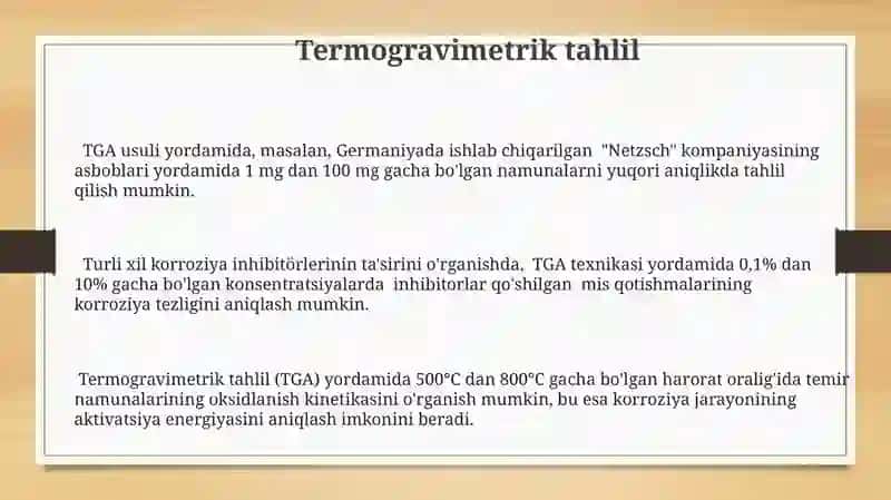 Metall korroziyasining tadqiqot qilish usullari 3