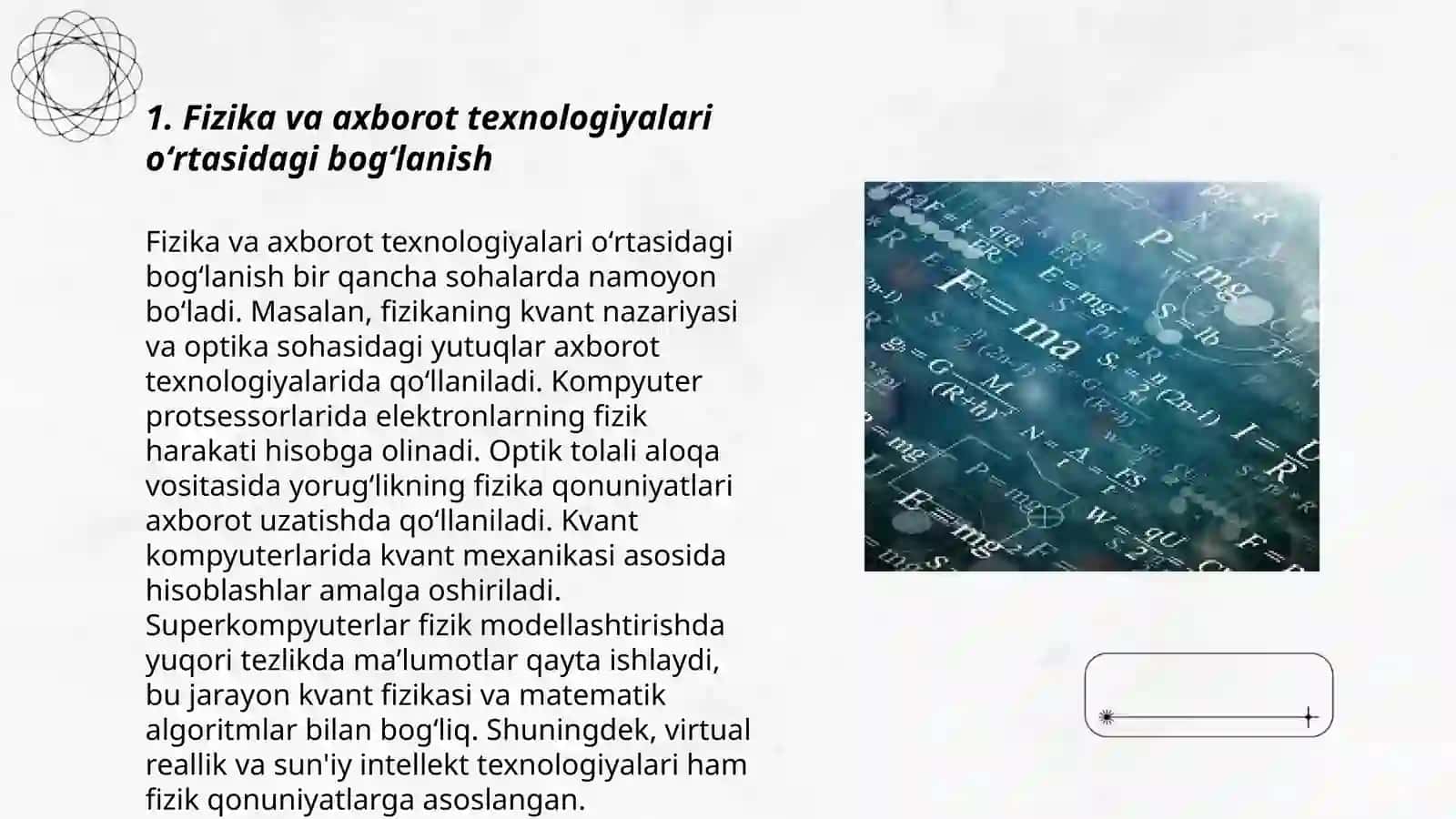 Fizika fanini Axborot texnologiyalariga boglovchi Omillar 3