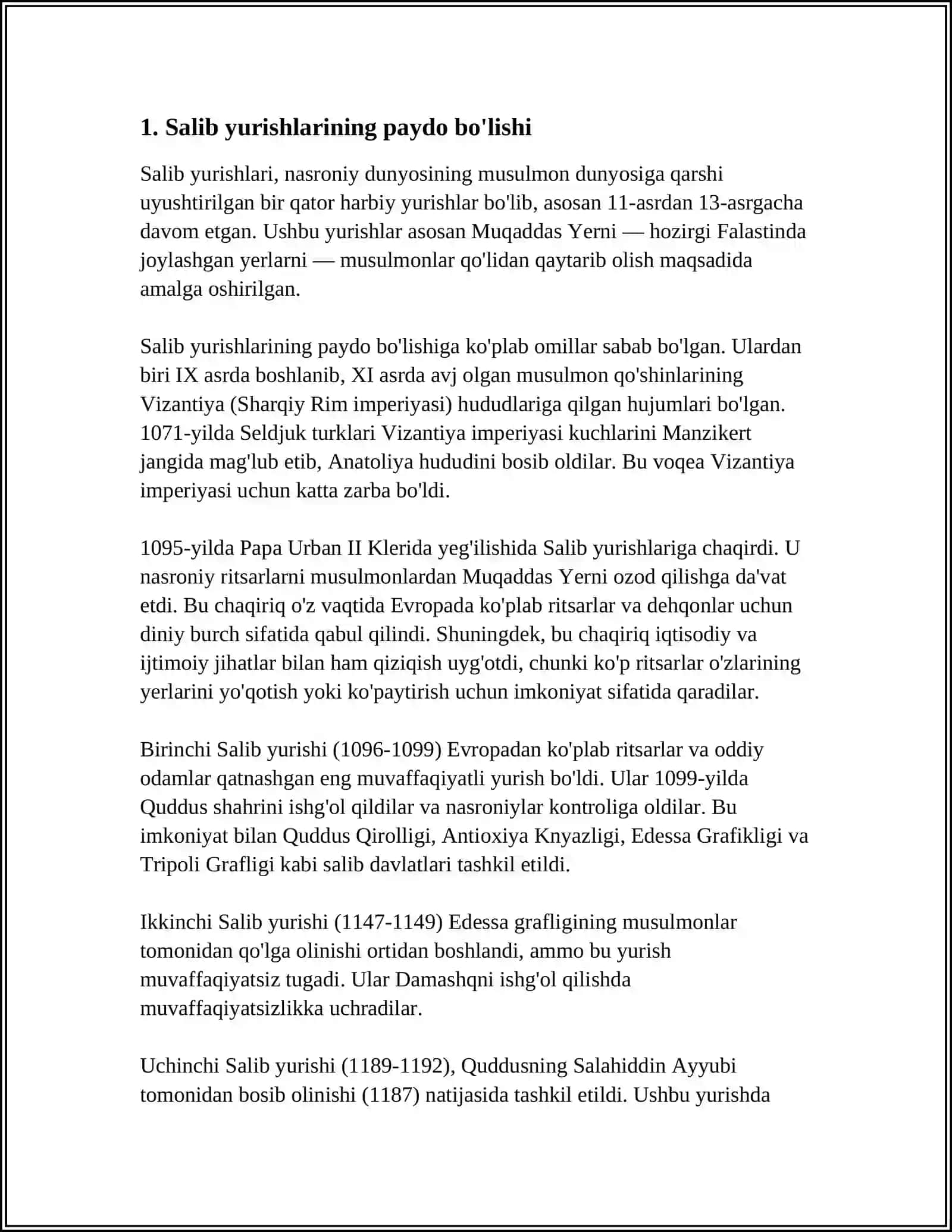 9-15 ASRLARDA GʻARBIY YEVROPA SALIB YURISHLARI 3