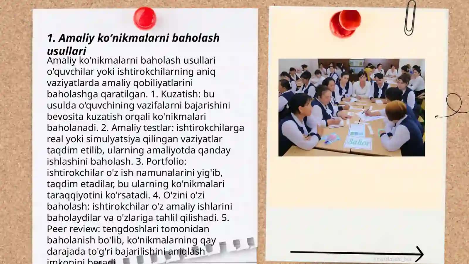 Amaliy koʻnikmalarni baholash va monitoring qilish 3