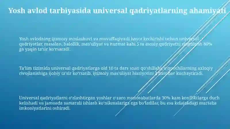 Yosh Avlod Tarbiyasida Milliy va Umuminsoniy Qadriyatlar 3
