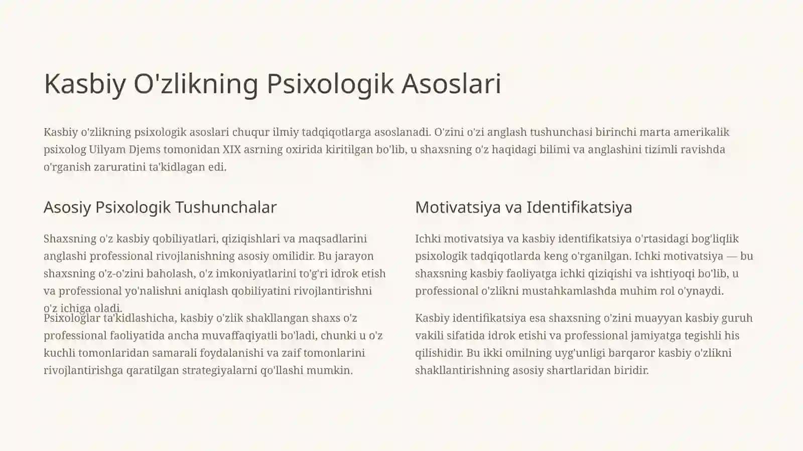 Shaxsda Kasbiy O'zlikni Anglashning Psixologik Xususiyatlari 3