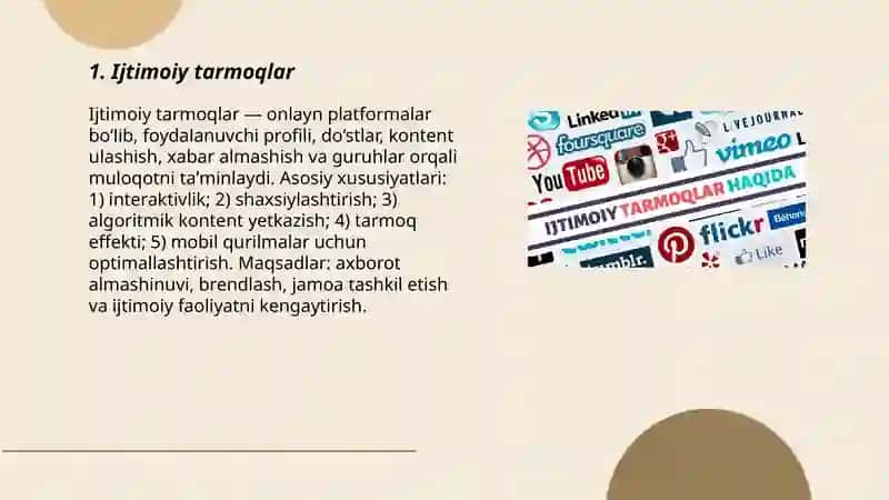 Ijtimoiy mediya shakllari 3