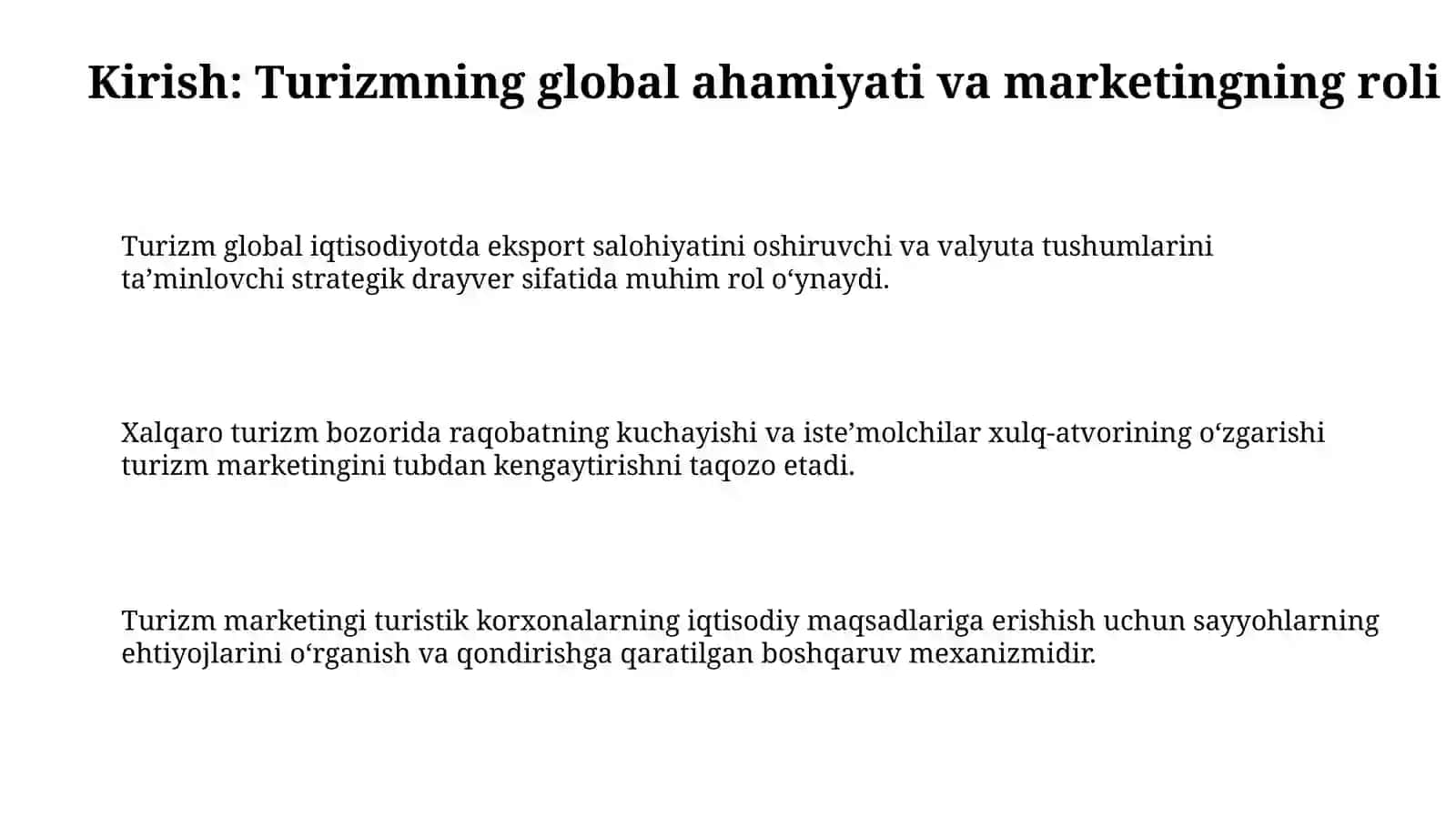 Marketing rejalashtirish asoslarini o'rganish 3
