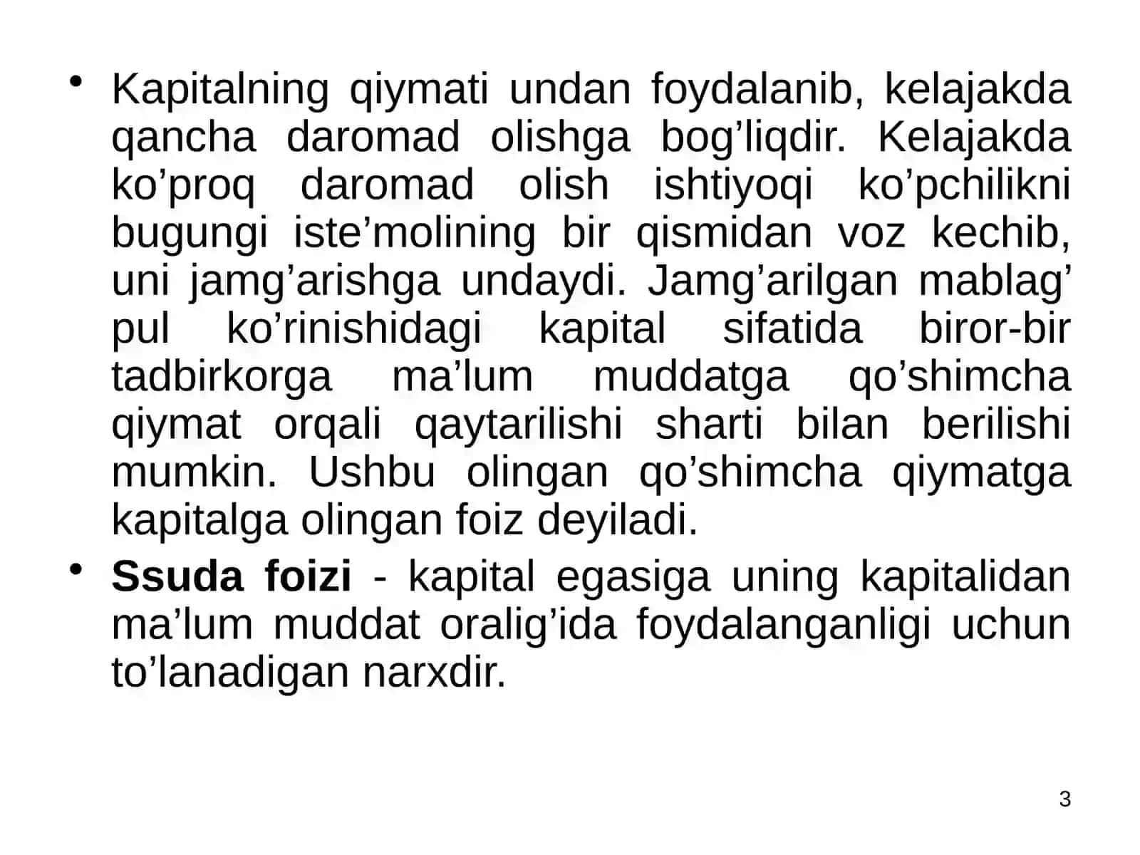 Kapital qo’yilmalar va kapital bozori 3
