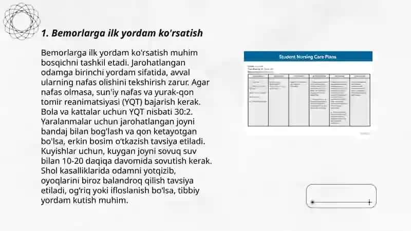 Bemorlarga ilk yordam ko'rsatish 3
