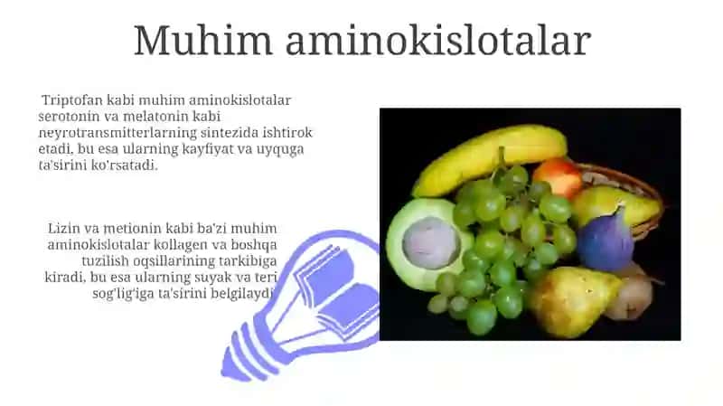 Aminokislotalar: Vitaminlarning tarkibiy qismi sifatida 3