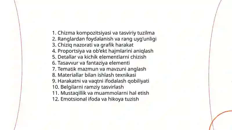 Maktabgacha yoshdagi bolalarning tasviriy qobiliyatlarini, ijodkorligini rivojlanganlik darajasini aniqlash 3
