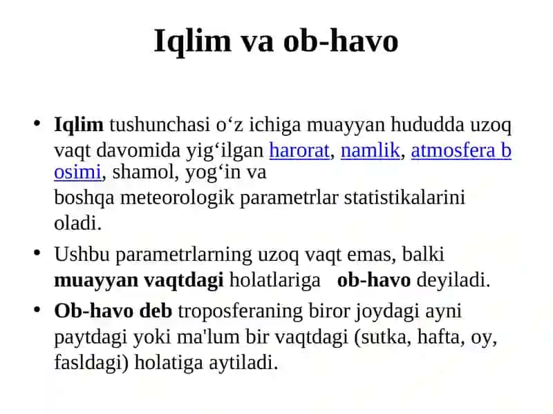 Iqlim va ob-havo 3