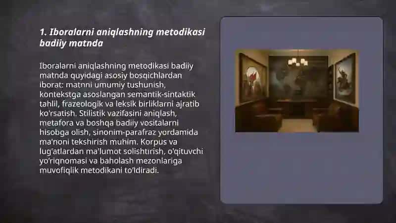 Iboralarni aniqlashning metodikasi badiiy matnda 3