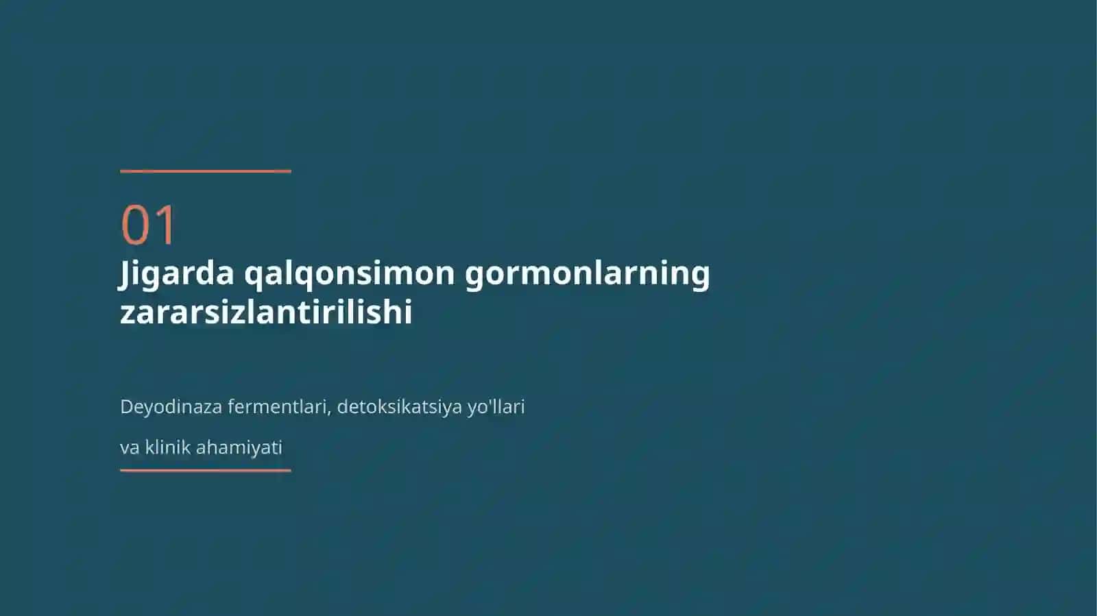 Endokrinologiya va biokimyo fanidan ta'limiy taqdimot 3